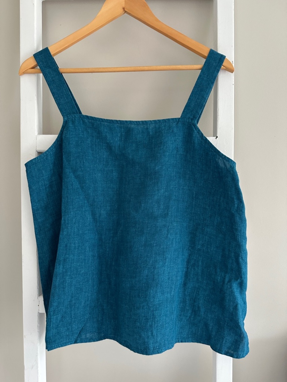 Eileen Fisher Washed Organic Linen Delave Tank Top